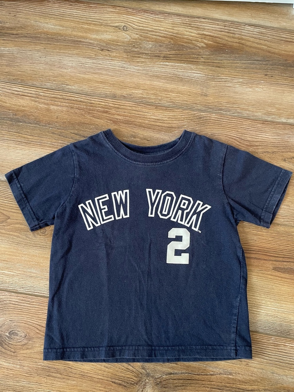 MLB New York Yankees Derek Jeter Blue, Short Sleeve Shirt. Boys Size 3T.